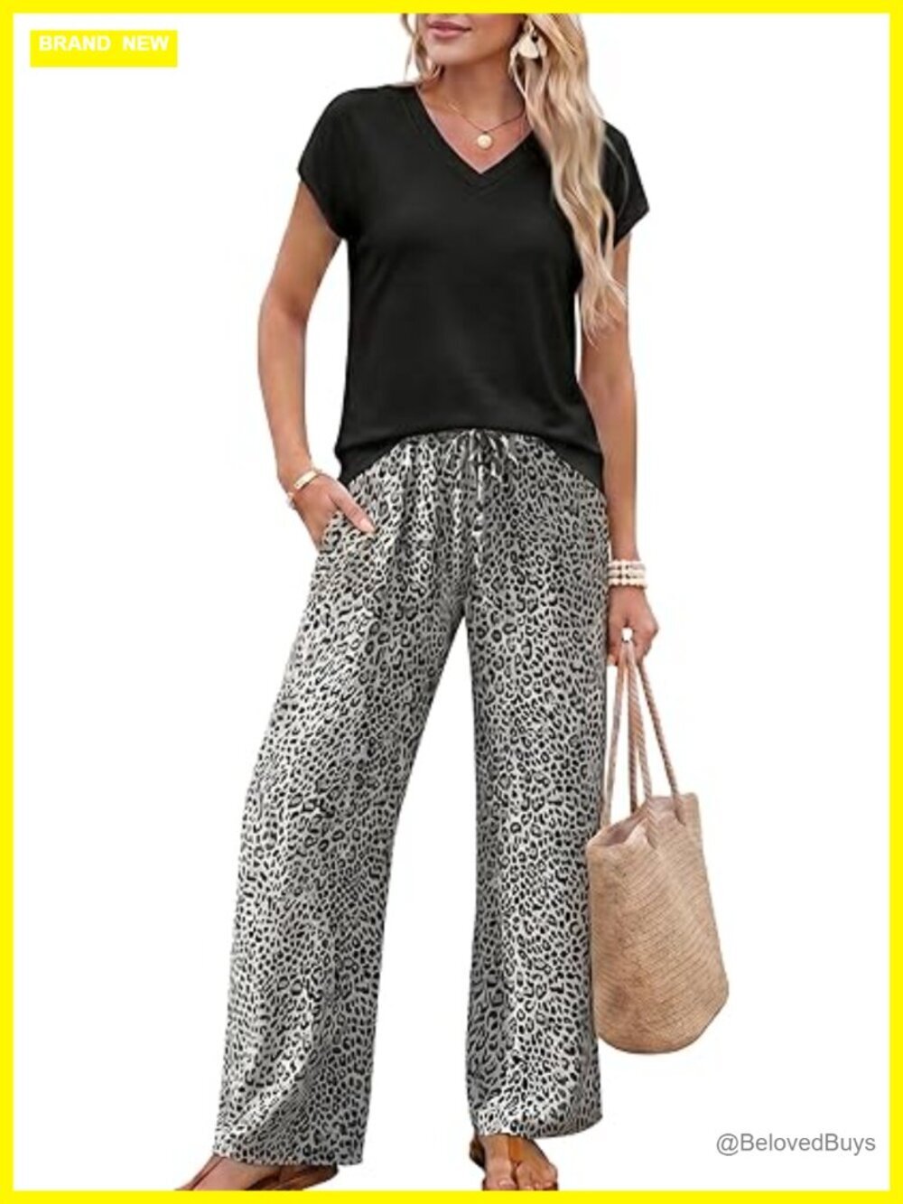 Two Piece Set Cap Sleeve Wide Leg Pants Set Summer Travel Vacation Beach Outfit